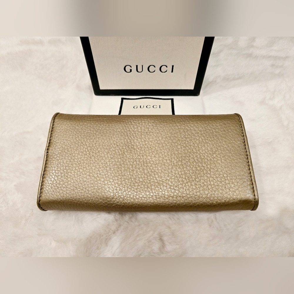 Gucci Metallic Cellarius Calfskin 1973 Continental Wallet - Picture 5 of 16